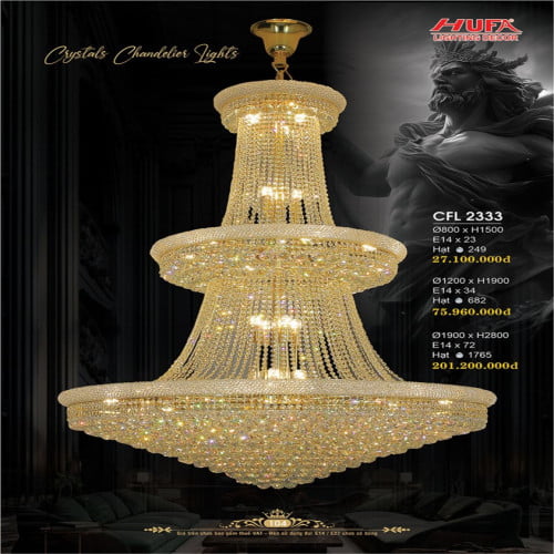Đèn chùm pha lê thông tầng Hufa CFL 2333