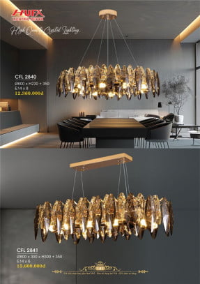 Đèn chùm pha lê Hufa CFL 2840, CFL 2841