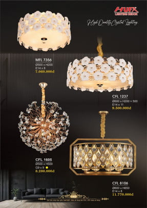 Đèn chùm pha lê Hufa MFL 7356, CFL 1237, CFL 1605, CFL 8106