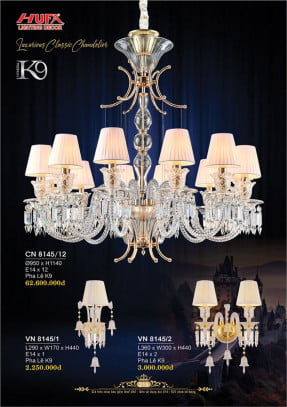 Đèn chùm nến Hufa CN 8145/12, VN 8145/1, VN 8145/2