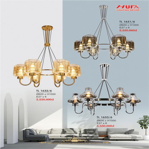 Đèn thả LED Hufa TL 1631/6, TL 1632/6, TL 1633/6