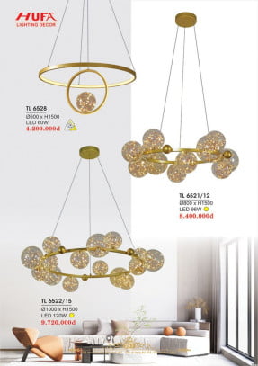 Đèn thả LED Hufa TL 6528, TL 6521/12, TL 6522/15
