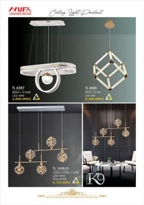 Đèn thả LED Hufa TL 6387, TL 6565, TL 1638/5