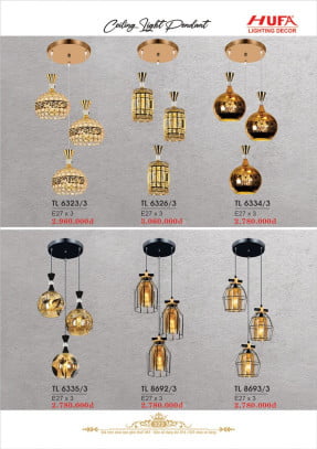 Đèn thả LED Hufa TL 6323/3, TL 6326/3, TL 6334/3, TL 6335/3, TL 8692/3, TL 8693/3