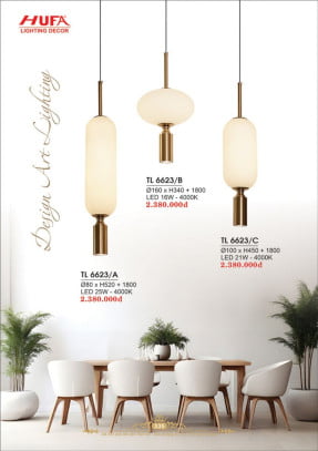 Đèn thả LED Hufa TL 6623/A, TL 6623/B, TL 6623/C