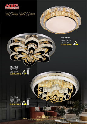 Đèn mâm LED Hufa ML 7034, ML 7098, ML 558