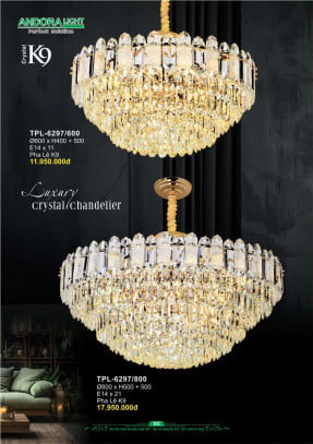 Đèn chùm Andora Light TPL-6297/600, TPL-6297/800