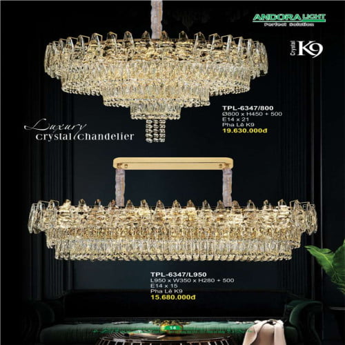 Đèn chùm Andora Light TPL-6347/800, TPL-6347/L950