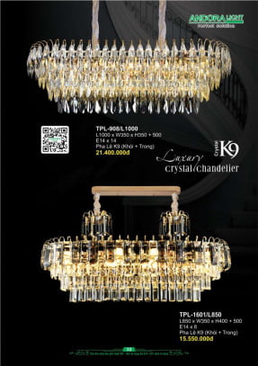 Đèn chùm Andora Light TPL-908/L1000, TPL-1601/L850