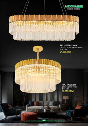 Đèn chùm Andora Light TPL-17020/L1000, TPL-17020/800