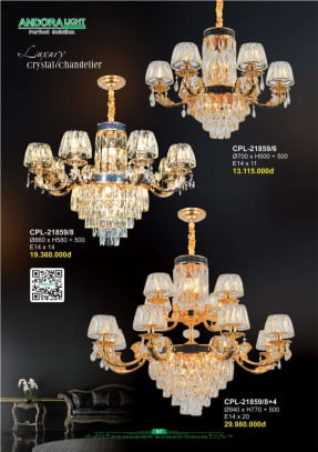 Đèn chùm Andora Light CPL-21859/6, CPL-21859/8, CPL-21859/8+4