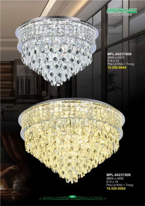 Đèn mâm pha lê Andora Light MPL-84237/600, MPL-84237/800
