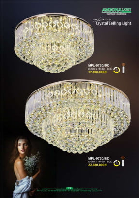 Đèn mâm pha lê Andora Light MPL-9720/800, MPL-9720/950