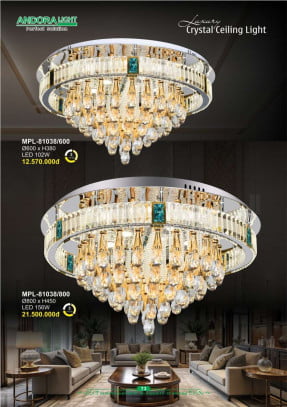Đèn mâm pha lê Andora Light MPL-81038/600, MPL-81038/800
