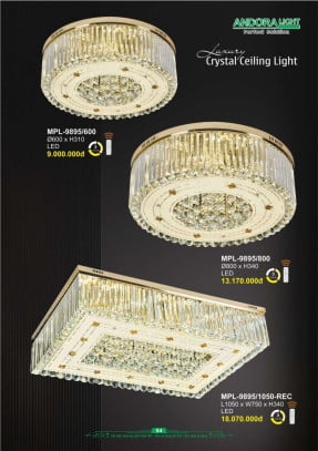 Đèn mâm pha lê Andora Light MPL-9895/600, MPL-9895/800, MPL-9895/1050-REC