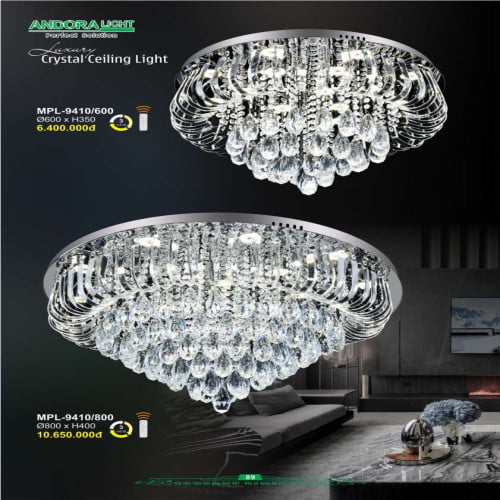 Đèn mâm pha lê Andora Light MPL-9410/600, MPL-9410/800