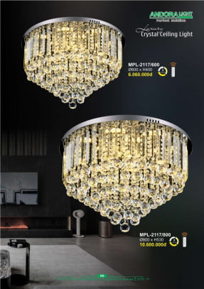 Đèn mâm pha lê Andora Light MPL-2117/600, MPL-2117/800