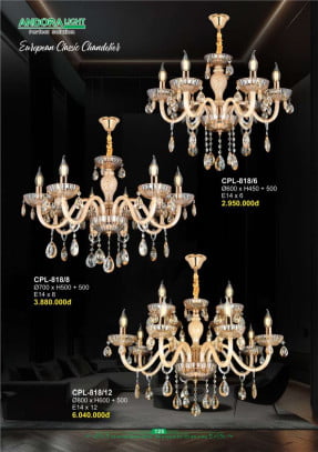 Đèn chùm Andora Light CPL-818/6, CPL-818/8, CPL-818/12