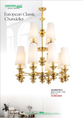 Đèn chùm Andora Light CH-6647/8+4
