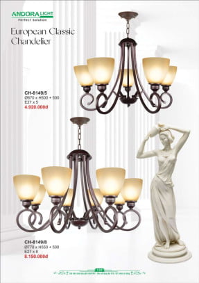 Đèn chùm Andora Light CH-8149/5, CH-8149/8