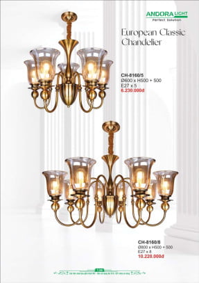 Đèn chùm Andora Light CH-8160/5, CH-8160/8
