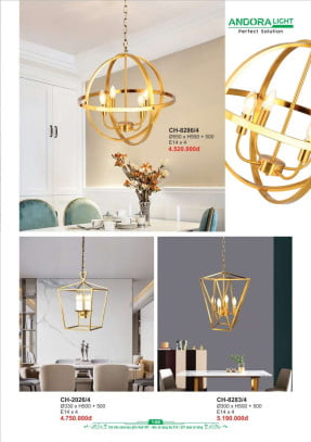 Đèn chùm Andora Light CH-8286/4, CH-2026/4, CH-8283/4