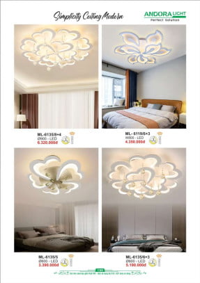 Đèn mâm Andora Light ML-6135/8+4, ML-6119/6+3, ML-6135/5, ML-6135/6+3
