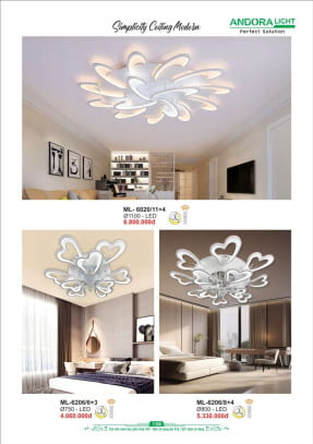 Đèn mâm Andora Light ML-6020/11+4, ML-6206/6+3, ML-6206/8+4