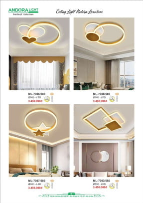 Đèn mâm Andora Light ML-7006/500, ML-7008/500, ML-7007/500, ML-7003/550