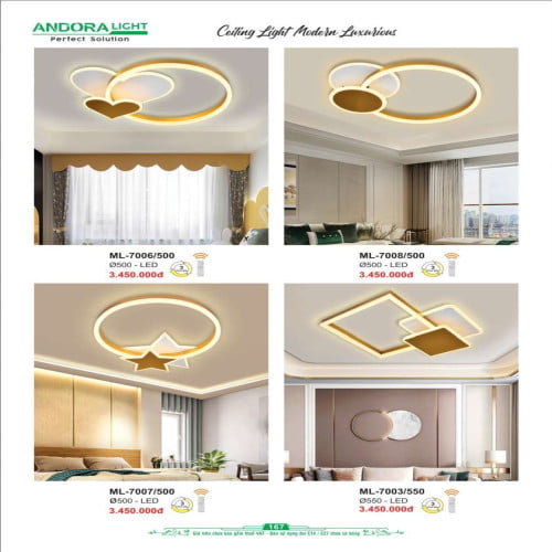 Đèn mâm Andora Light ML-7006/500, ML-7008/500, ML-7007/500, ML-7003/550