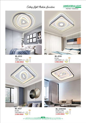 Đèn mâm Andora Light ML-8532, ML-8536, ML-8537, ML-3208/500