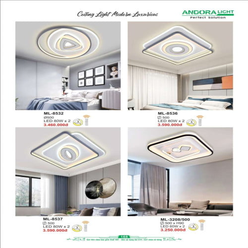 Đèn mâm Andora Light ML-8532, ML-8536, ML-8537, ML-3208/500
