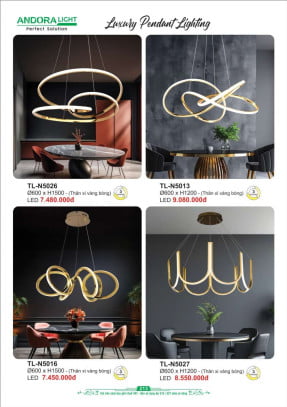 Đèn thả Andora Light TL-N5026, TL-N5013, TL-N5016, TL-N5027