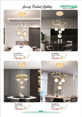 Đèn thả Andora Light TL-6517/3, TL-6520/4, TL-6519/4, TL-6521/4