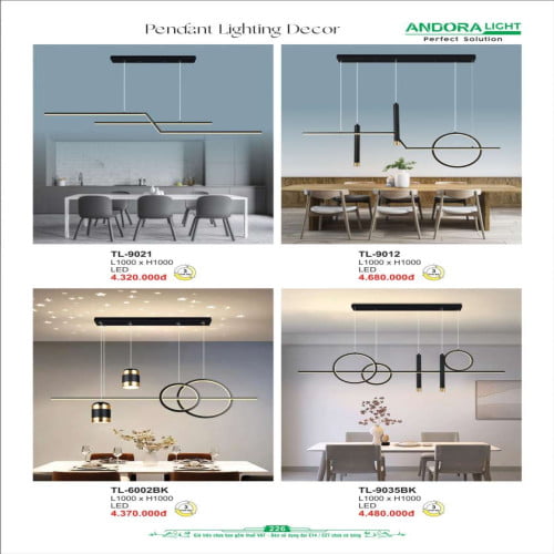 Đèn thả Andora Light TL-9021, TL-9012, TL-6002BK, TL-9035BK
