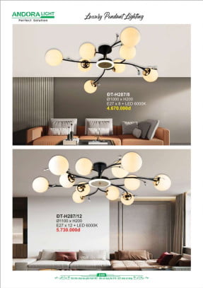 Đèn thả Andora Light ĐT-H287/8, ĐT-H287/12