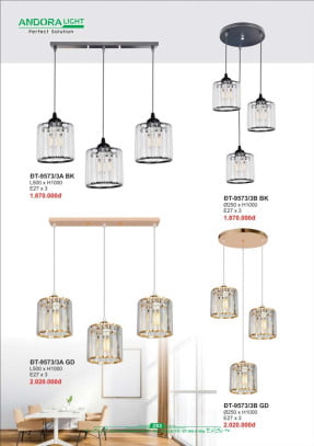 Đèn thả Andora Light ĐT-9573/3A, ĐT-9573/3B