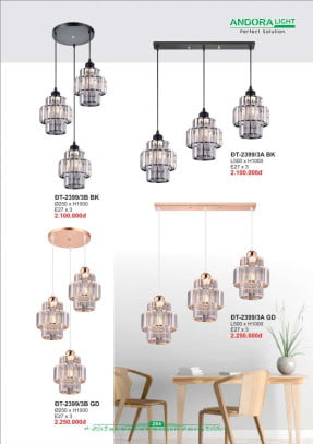 Đèn thả Andora Light ĐT-2399/3A, ĐT-2399/3B