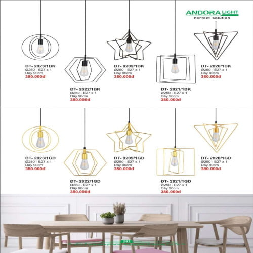 Đèn thả Andora Light ĐT-2823, ĐT-2822, ĐT-9209, ĐT-2821, ĐT-2820