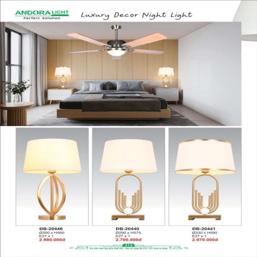 Đèn bàn Andora Light ĐB-20446, ĐB-20440, ĐB-20441