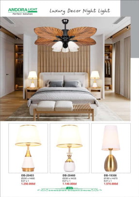 Đèn bàn Andora Light ĐB-20403, ĐB-20460, ĐB-19306