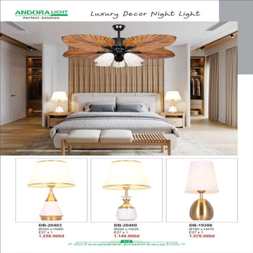 Đèn bàn Andora Light ĐB-20403, ĐB-20460, ĐB-19306