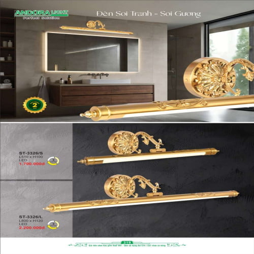 Đèn soi tranh - soi gương Andora Light ST-3326/S, ST-3326/L