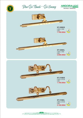 Đèn soi tranh - soi gương Andora Light ST-3280/S, ST-3280/L, ST-3108/S, ST-3108/L