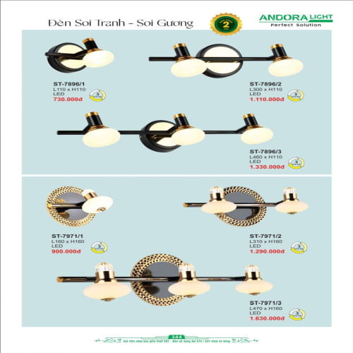 Đèn soi tranh - soi gương Andora Light ST-7896, ST-7971