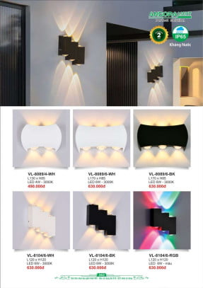 Đèn vách Andora Light VL-8089, VL-8104