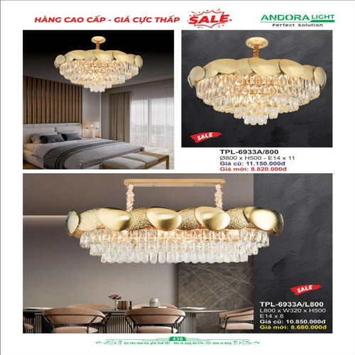 Đèn chùm pha lê Andora Light TPL-6933A