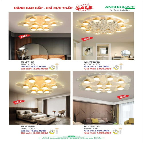 Đèn mâm Andora Light ML-7707, ML-7709, ML-7710, ML-7711