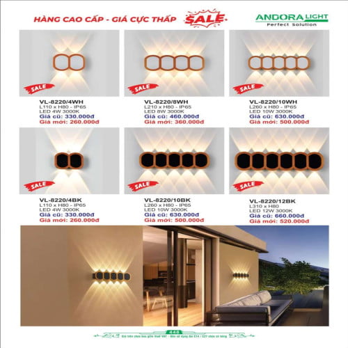 Đèn vách Andora Light VL-8220