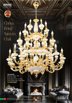 Đèn chùm đồng Euroto CD-333/42